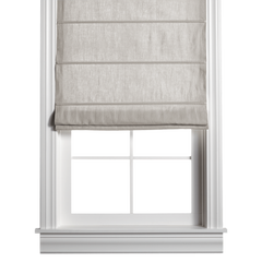 Barn & Willow | Belgian Flax Linen Roman Shade - Light Gray product image