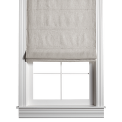 Barn & Willow | Belgian Flax Linen Roman Shade - Light Gray product image