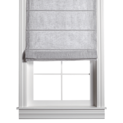 Barn & Willow | Belgian Flax Linen Roman Shade - Mist Gray product image