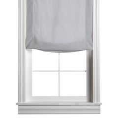 Barn & Willow | Belgian Flax Linen Roman Shade - Mist Gray product image