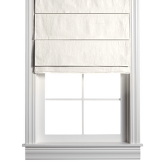 Barn & Willow | Belgian Flax Linen Roman Shade - Off White product image