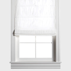 Barn & Willow | Belgian Flax Linen Roman Shade - Optic White product image