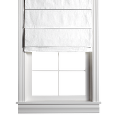 Barn & Willow | Belgian Flax Linen Roman Shade - Optic White product image