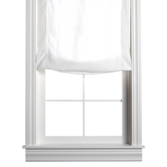 Barn & Willow | Belgian Flax Linen Roman Shade - Optic White product image