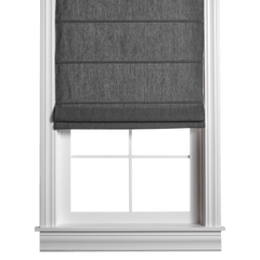 Barn & Willow | Belgian Flax Linen Roman Shade - Stone Gray product image