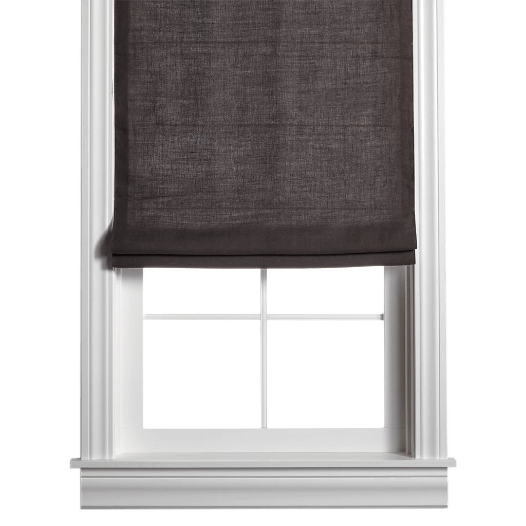 Custom Roman Shades Belgian Linen & Cotton Barn and Willow