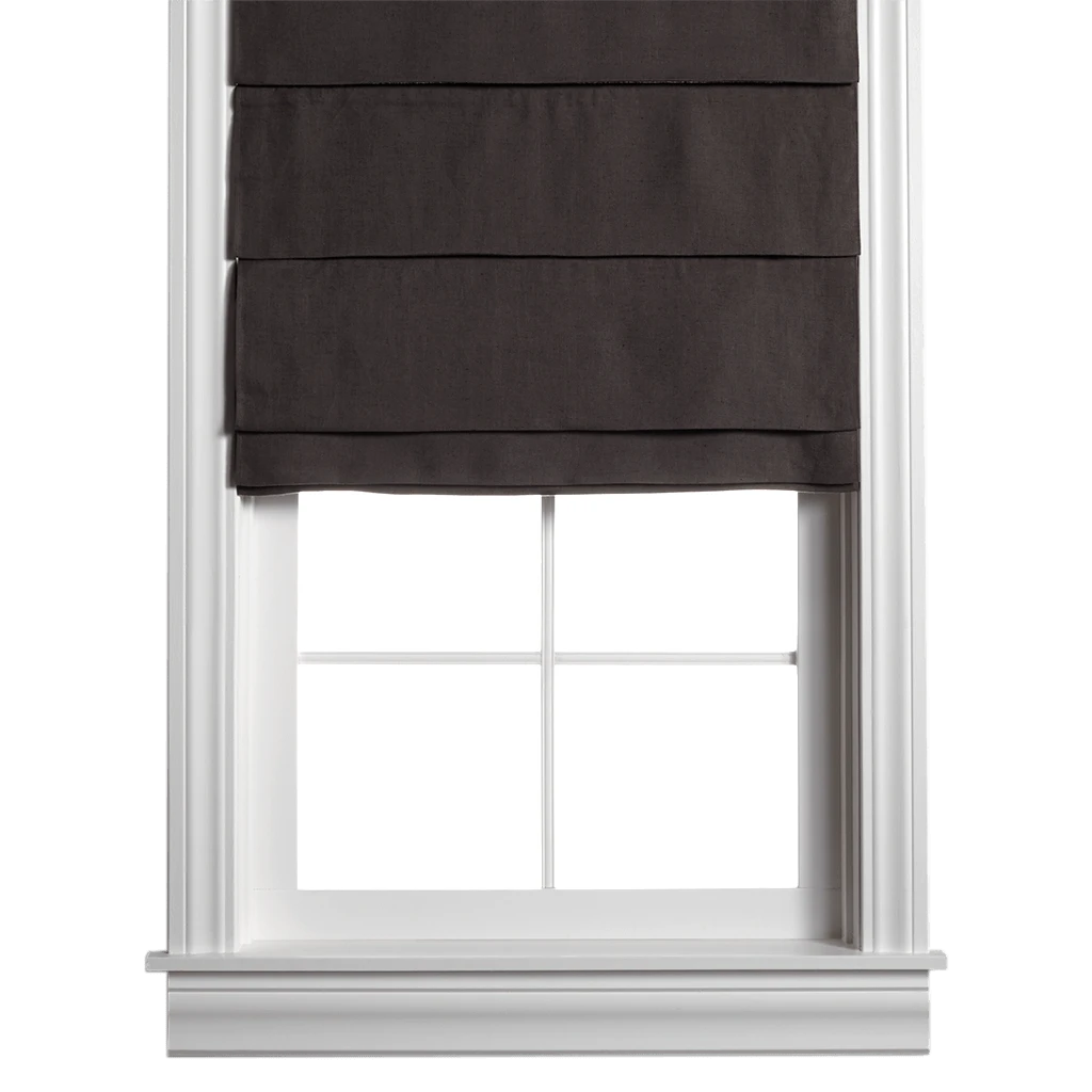 Custom Roman Shades Belgian Linen & Cotton Barn and Willow