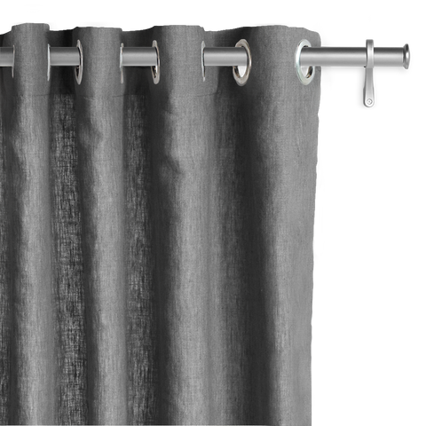 Belgian Flax Linen Drapery - Stone Gray