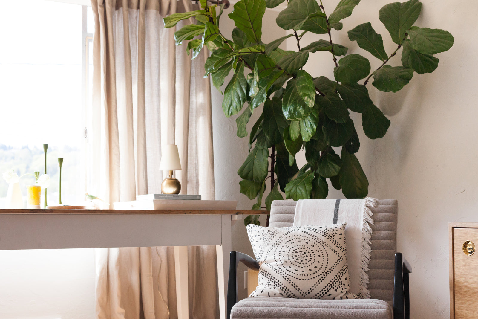 Custom drapes Belgian Flax Linen Natural : Barn & Willow