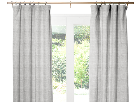 Belgian Flax Linen Drapery - Light Gray
