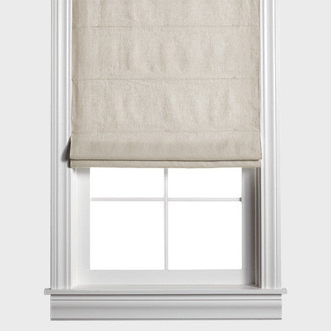 Belgian Flax Linen Roman Shade - Natural