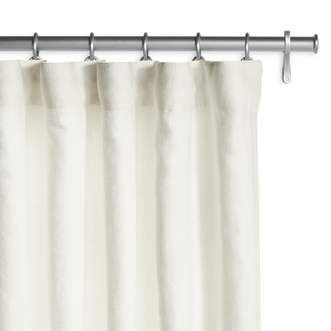 Belgian Flax Linen Drapery - Off White