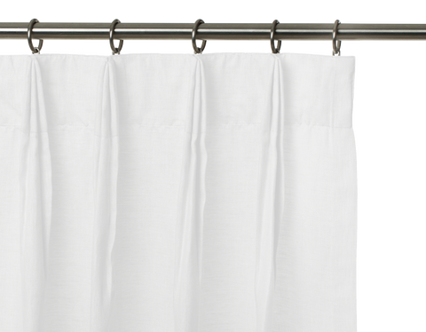 Belgian Flax Linen Drapery - Optic White