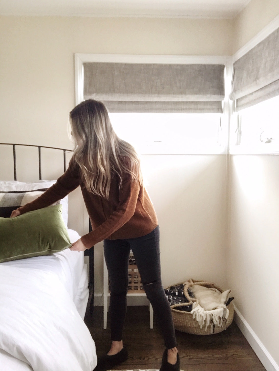 Flat style roman shades in Ash : Barn & Willow