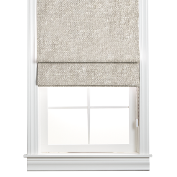 Wool Linen Blend Roman Shade - Parchment | Barn & Willow