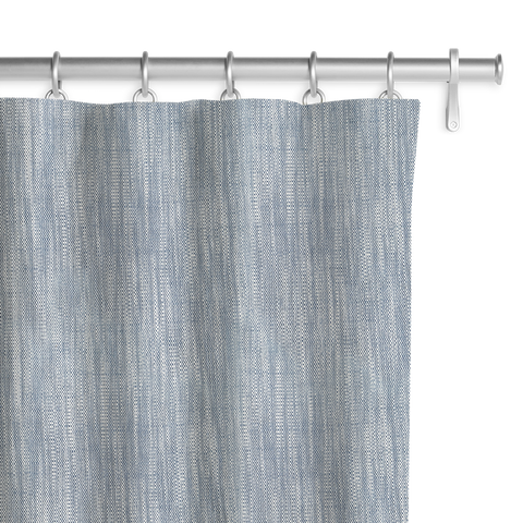 Draperie en mélange de lin et de coton - Bleu glacier