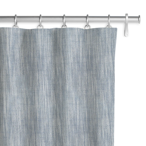 Draperie en mélange de lin et de coton - Bleu glacier