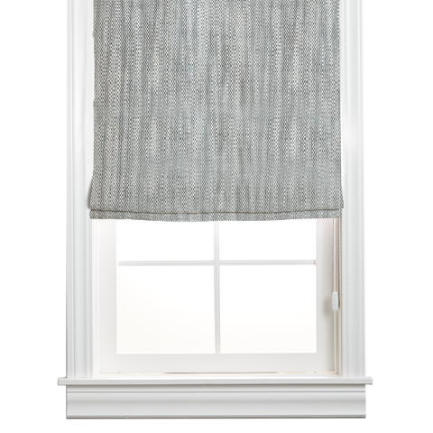 Linen-Cotton Roman Shade - Slate