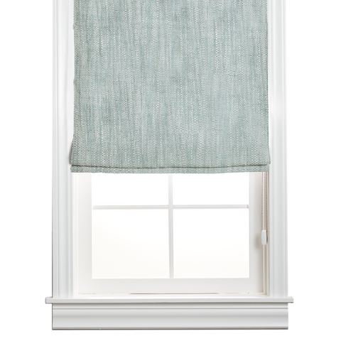 Linen-Cotton Roman Shade - Spruce