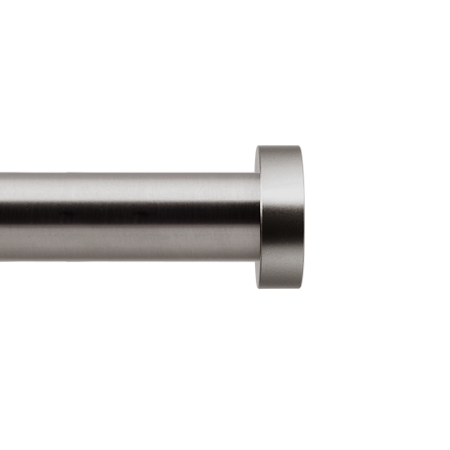 Customized Drapery Hardware Rod, Brushed Carbon (Disc-Finial)
