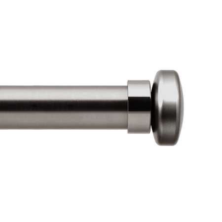 Customized Drapery Hardware Rod, Brushed Carbon (Squat-disc-Finial)