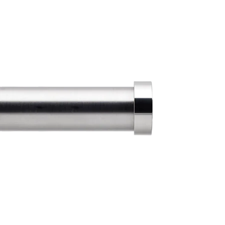 Tringle à rideaux personnalisée en acier inoxydable brossé (goujon-embout)