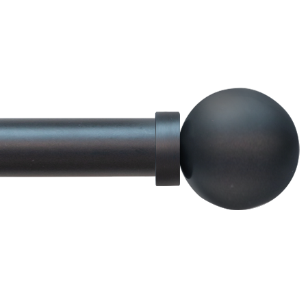 Customized Drapery Hardware Rod, Flint Satin (Ball-Finial)