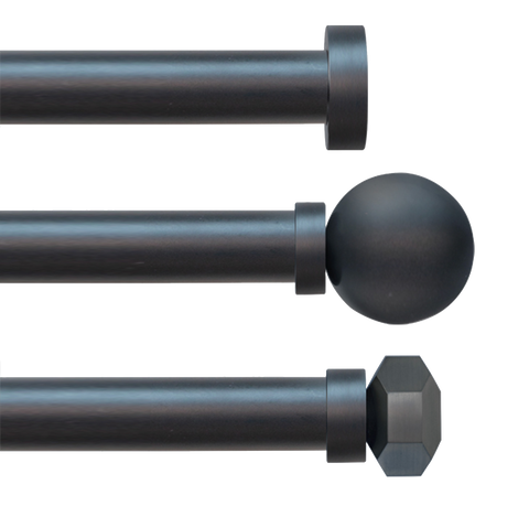 Customized Drapery Hardware Rod, Flint Satin (-Finial)