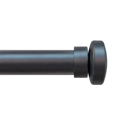 Customized Drapery Hardware Rod, Flint Satin (Squat-disc-Finial)