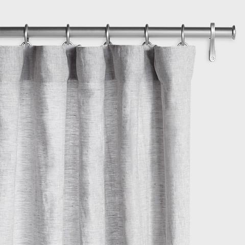 Belgian Flax Linen Drapery - Mist Gray