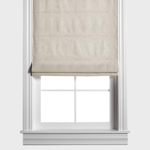 Belgian Flax Linen Roman Shade - Natural