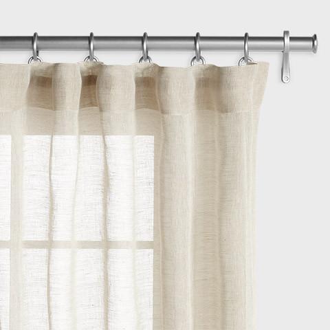 Belgian Sheer Linen Drapery - Oatmeal