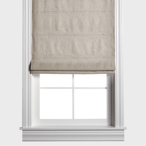 Belgian Flax Linen Roman Shade - Oatmeal