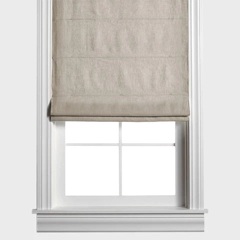 Belgian Flax Linen Roman Shade - Oatmeal