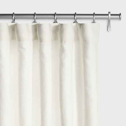 Belgian Flax Linen Drapery - Off White