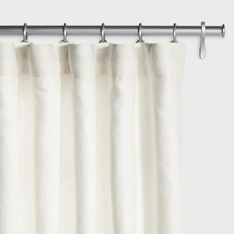 Belgian Flax Linen Drapery - Off White