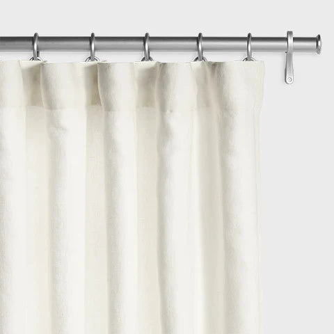 Belgian Flax Linen Drapery - Off White