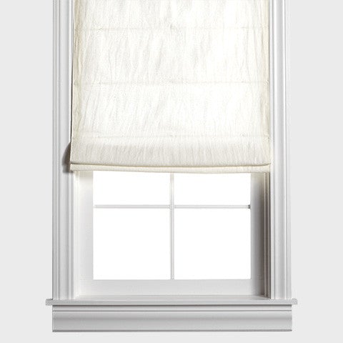 Belgian Flax Linen Roman Shade - Off White