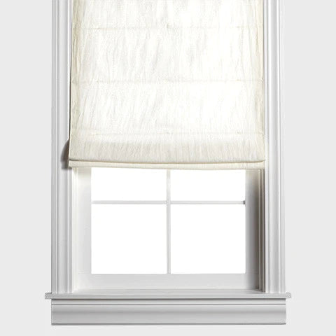 Belgian Flax Linen Roman Shade - Off White