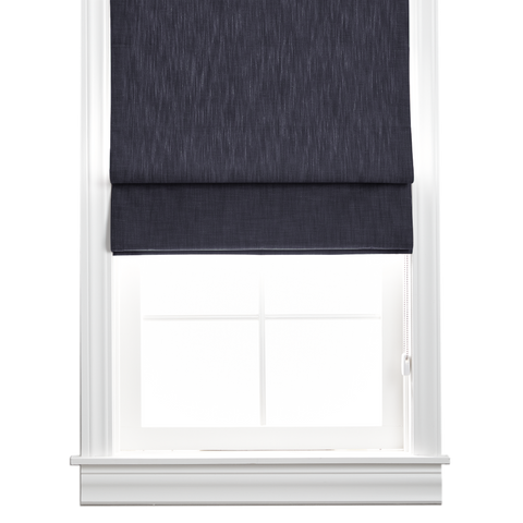 Organic Cotton Roman Shade - Storm Gray