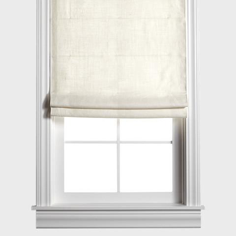 Belgian Linen Roman Shade - Oyster