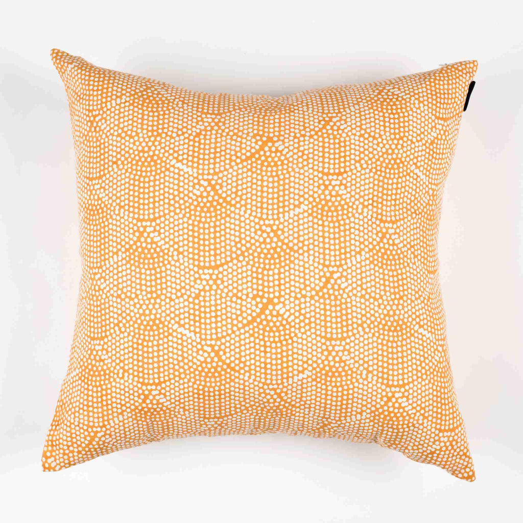 Printed Scallops Pillow Cover – Mustard