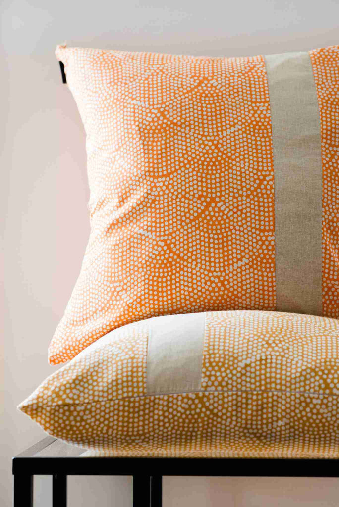 Printed Scallops Pillow Cover – Papaya