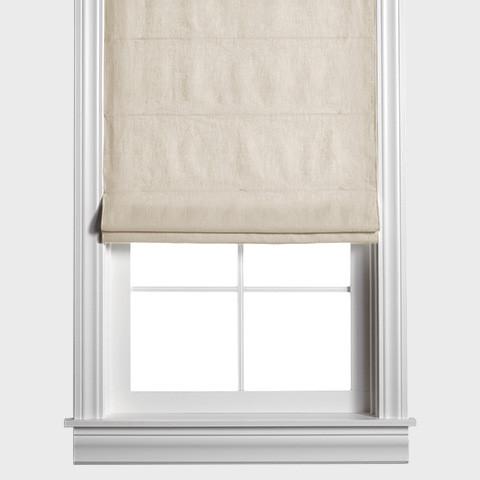 Washed Belgian Linen Roman Shade - Sand