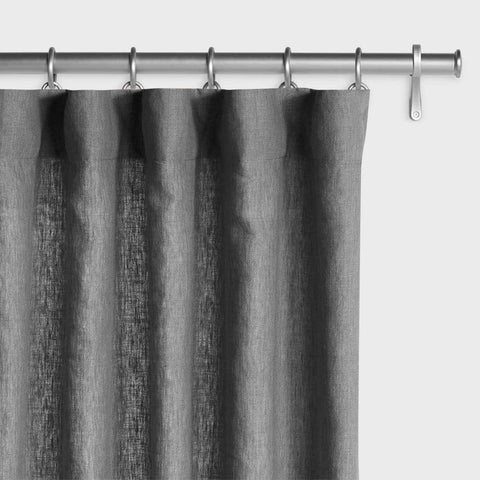 Belgian Flax Linen Drapery - Stone Gray
